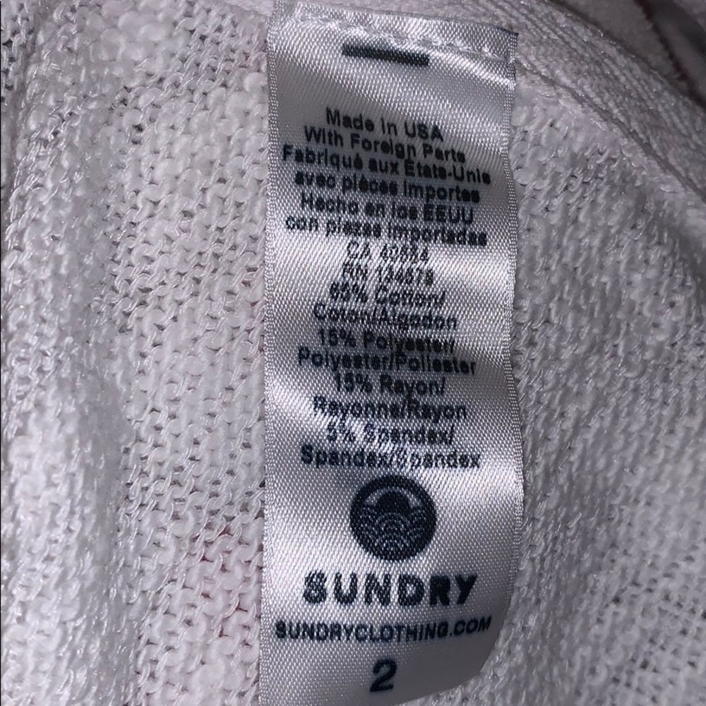 NWT Sundry Stripe slit sided hoodie size 2 - Picture 8 of 10